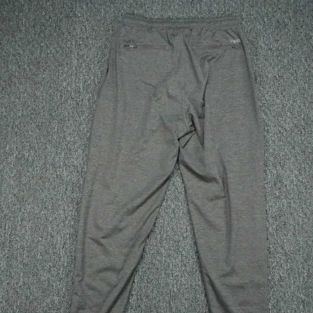 Vuori Pants Mens Small Gray Sunday Performance Jogger Athletic Zip Pocket V416